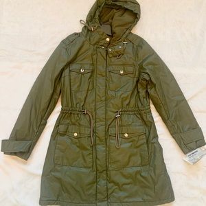 New York & Company Coated Long Anorak Jacket